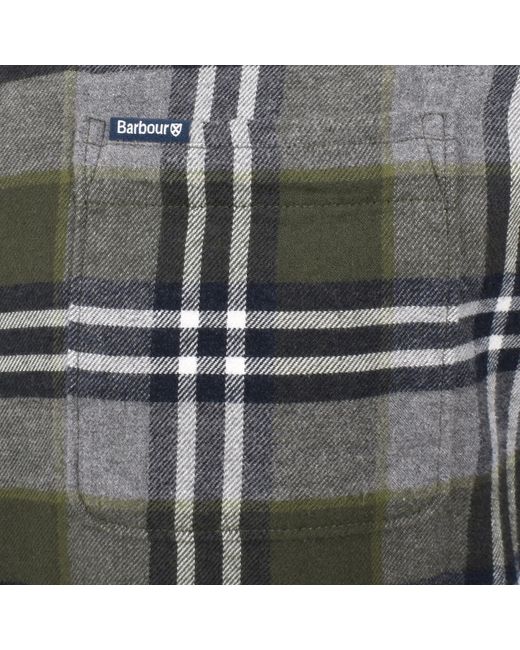 Barbour Black Fallbay Checked Tailored Shirt for men