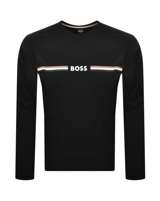 BOSS BUSINESS Black Boss Authentic Sweatshirt for men