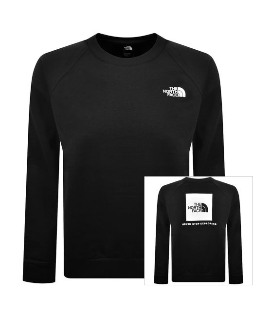 The North Face Black Raglan Box Nse Sweatshirt for men