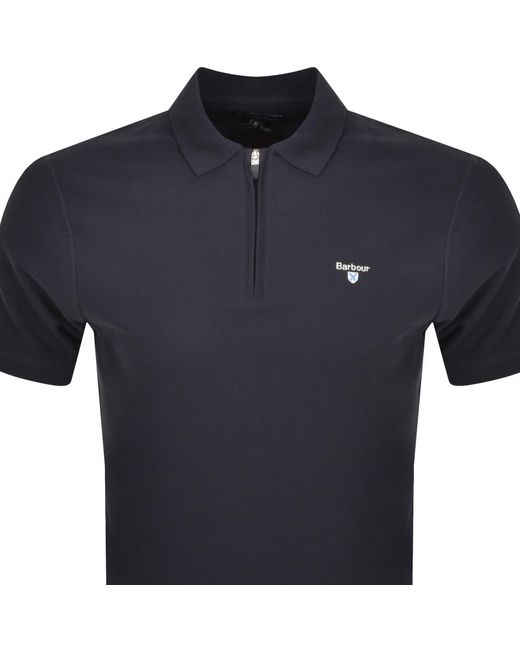 Barbour Blue Wadworth Short Sleeve Polo for men