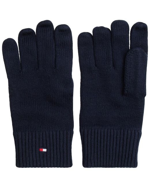 Tommy Hilfiger Blue Beanie And Gloves Gift Set for men