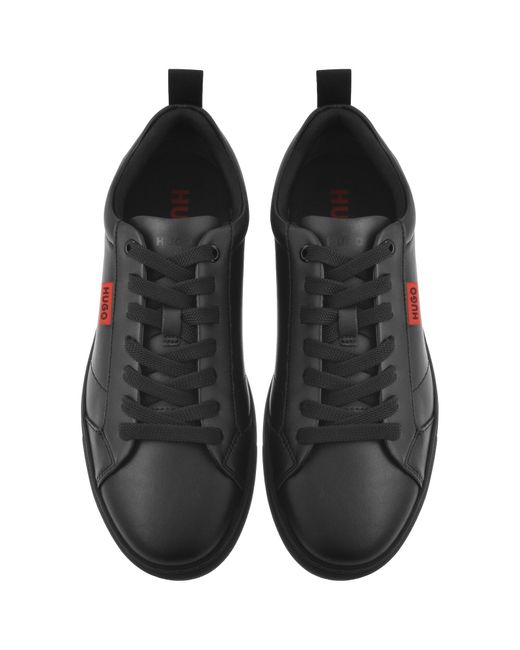 HUGO Black Morrie Tennis Trainers for men