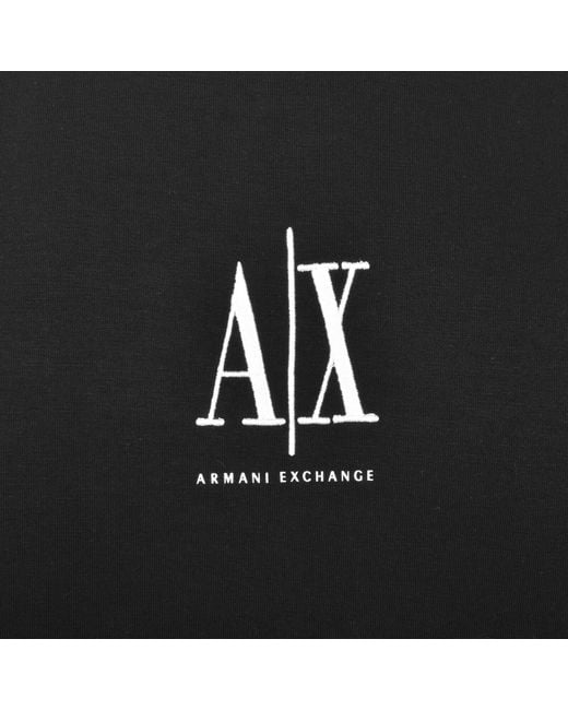 ARMANI EXCHANGE Black Logo Sweatshirt for men