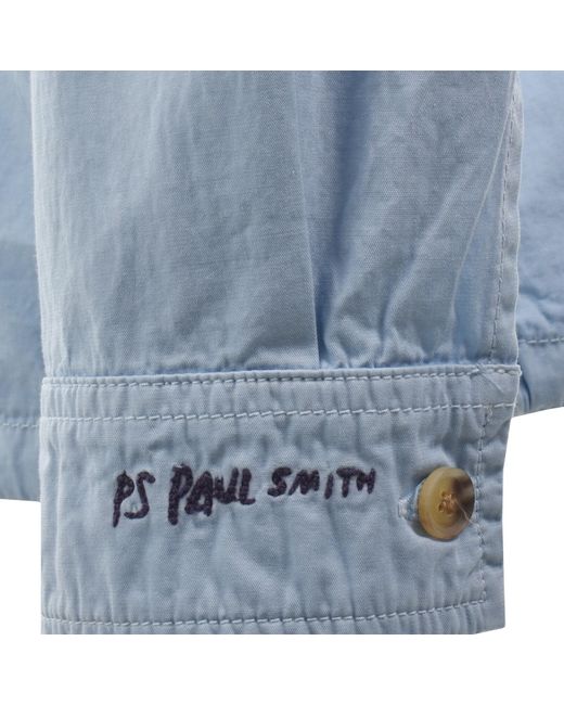 Paul Smith Blue Hooded Pullover Jacket for men