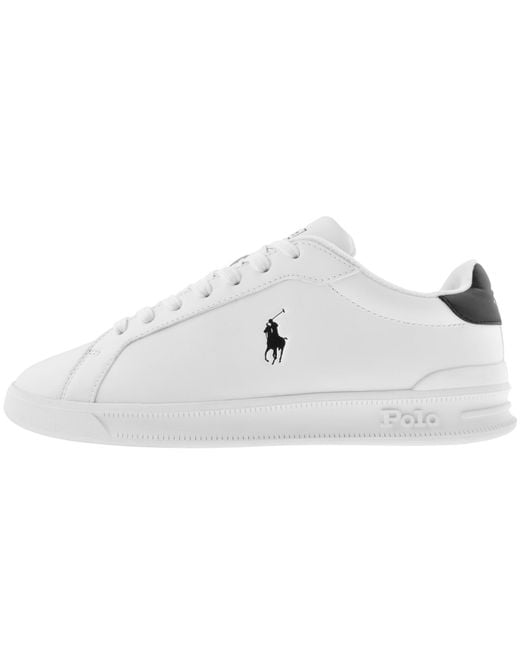 Ralph Lauren White Heritage Court Trainers for men