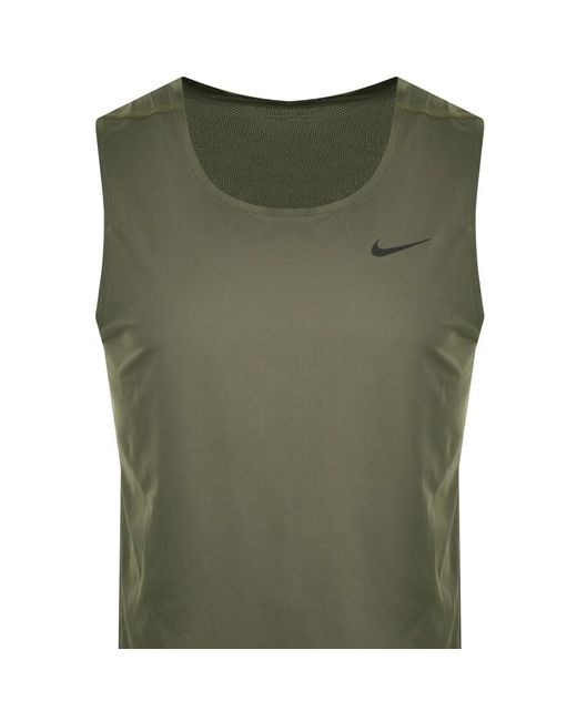 Nike Green Training Dri Fit Ready Vest Olive for men