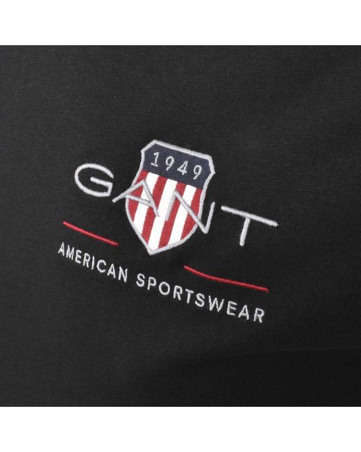 Gant Black Original Archive Shield T Shirt for men