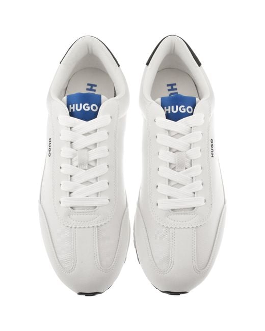 HUGO White Jared Running Trainers for men