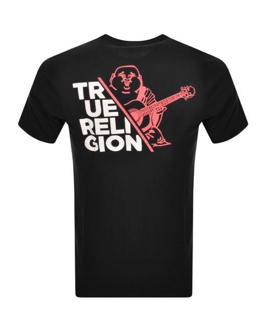 True Religion Black Half Buddha T Shirt for men