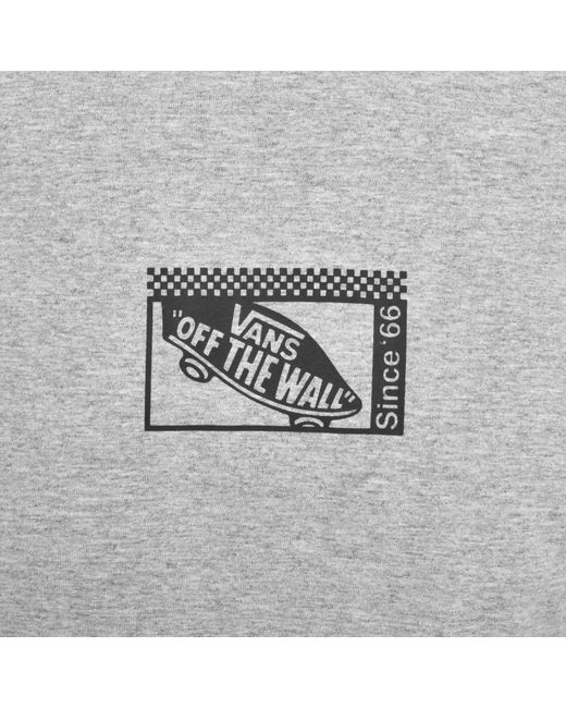 Vans Gray Classic Tech Box Logo T Shirt for men