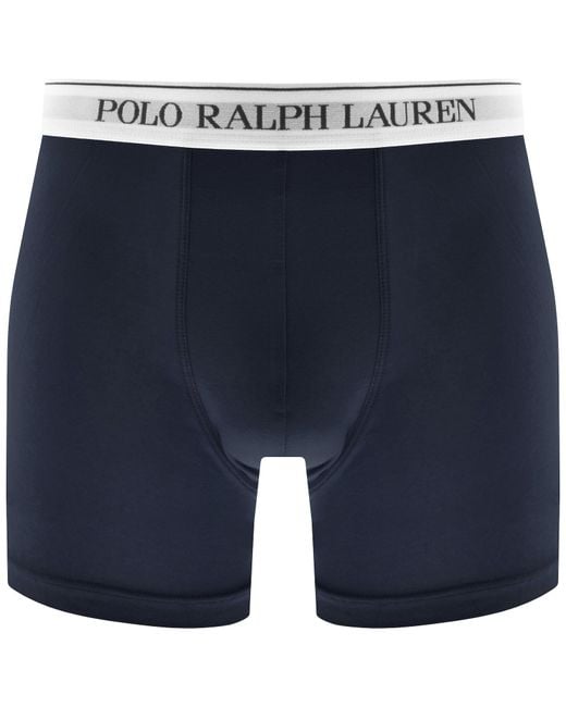 Ralph Lauren Blue Underwear 3 Pack Trunks for men