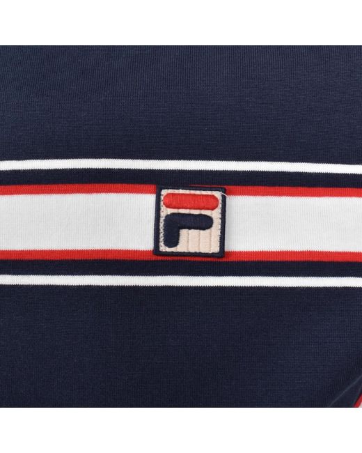 Fila Blue Yarn Dye Stripe Sanders T Shirt for men