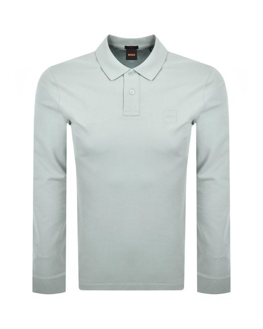 Boss Blue Boss Long Sleeve Passerby Polo T Shirt for men