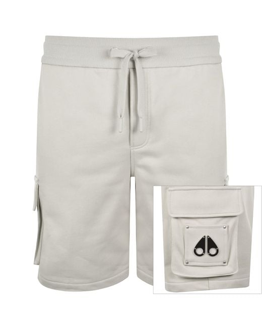 Moose Knuckles Gray Hartsfield Cargo Shorts for men