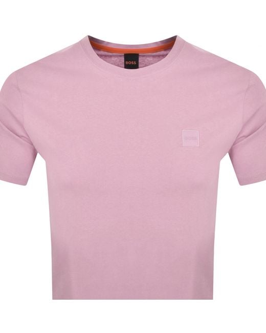 Boss Pink Boss Tchup Logo T Shirt for men