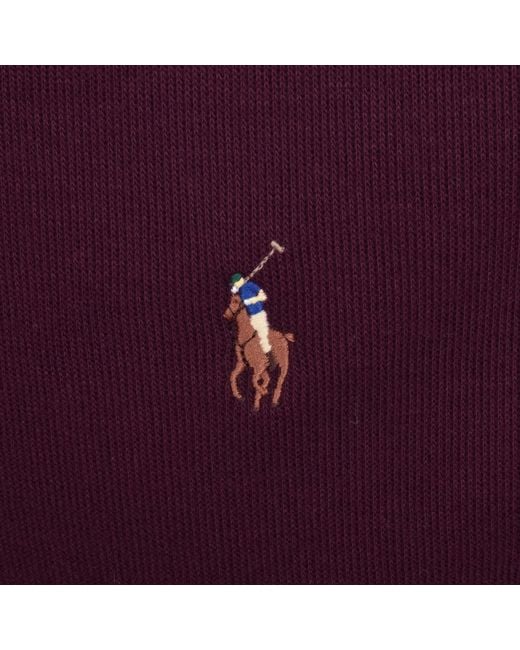 Ralph Lauren Purple Quarter Zip Knit Jumper for men