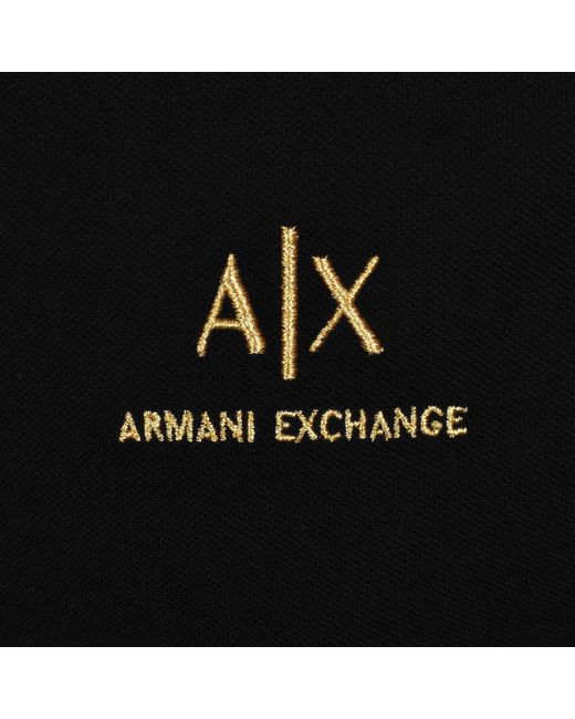 ARMANI EXCHANGE Black Polo T Shirt for men