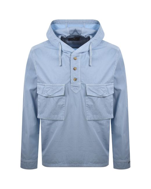 Paul Smith Blue Hooded Pullover Jacket for men