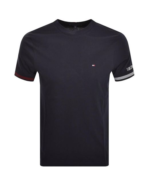 Tommy Hilfiger Blue Flag Cuff T Shirt for men