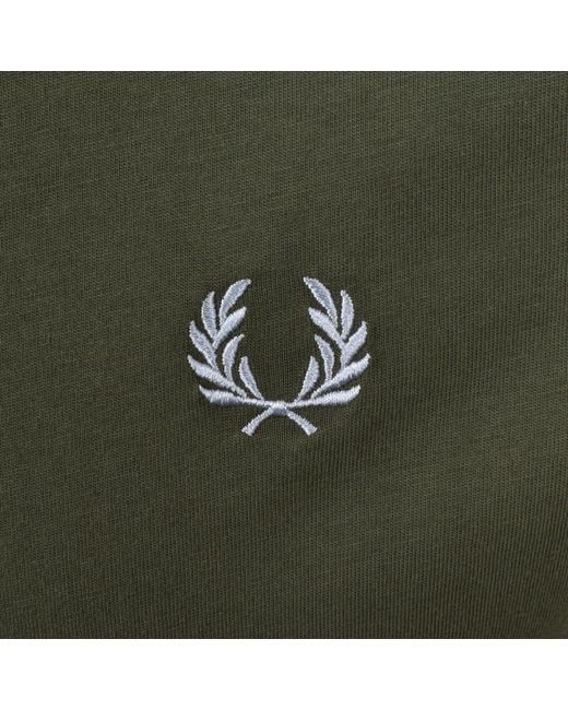 Fred Perry Green Ringer T Shirt Sport for men
