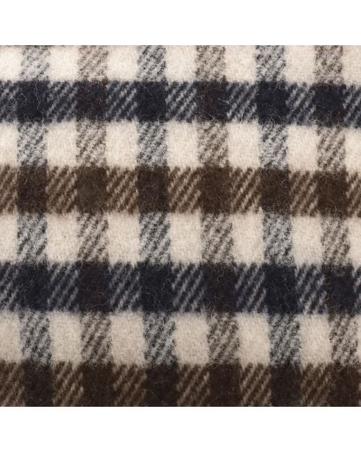Aquascutum Brown Wool Bucket Hat Small Check for men