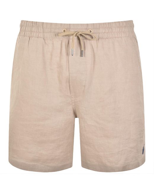 Ralph Lauren Natural Linen Prepster Shorts for men