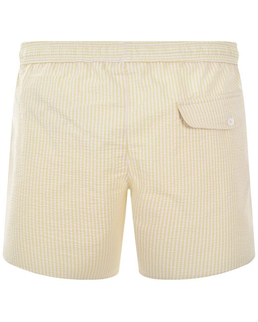Lacoste Natural Striped Swim Shorts And for men