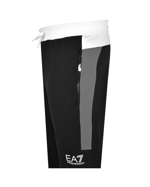 EA7 Black Emporio Armani Logo jogging Bottoms for men
