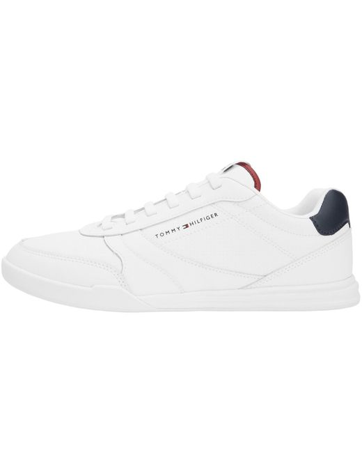 Tommy Hilfiger White Leather Trainers for men