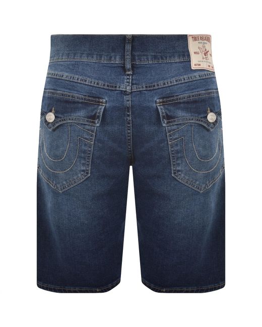 True Religion Blue Ricky Flap Shorts for men