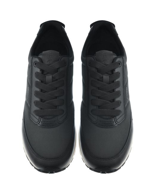 HUGO Black Icelin Runn Trainers for men