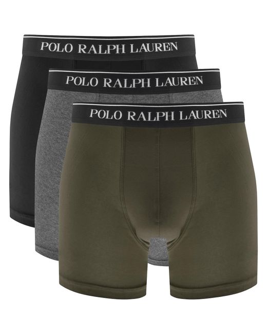 Ralph Lauren Green Underwear 3 Pack Boxer Briefs for men