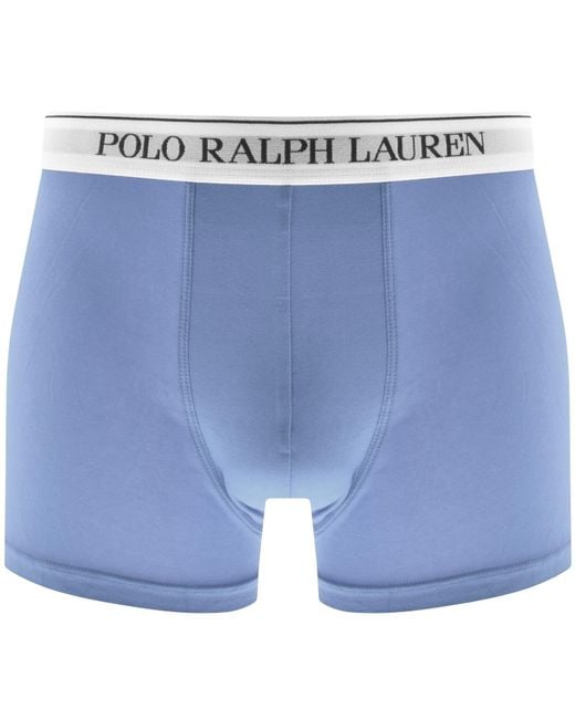 Ralph Lauren Blue Underwear 3 Pack Trunks for men