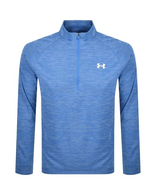 Under Armour Blue Tech Half Zip Sweatshirt for men