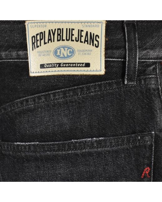 Replay Black M9Z1 Straight Jeans Dark Wash for men