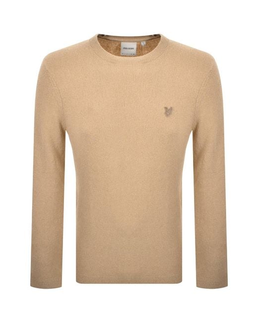 Lyle & Scott Natural Textured Knit Jumper for men