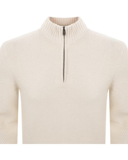 Barbour White Enfield Jumper for men