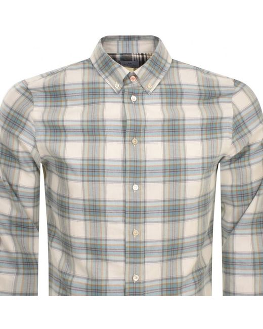 Paul Smith Gray Check Long Sleeve Shirt for men