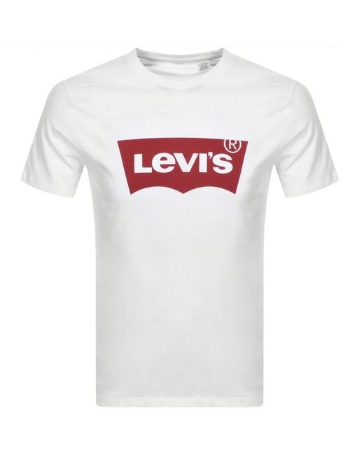 Levi's White Logo Crew Neck T Shirt for men