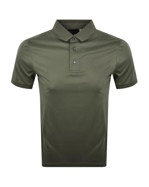 Armani Green Emporio Short Sleeved Polo T Shirt for men