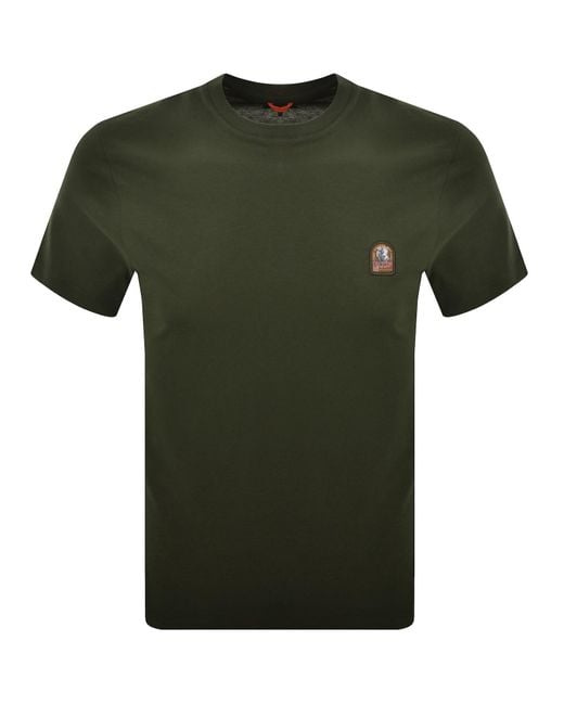 Parajumpers Green Patch T Shirt Rosemary for men