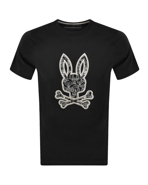 Psycho Bunny Black Oscar Graphic T Shirt for men