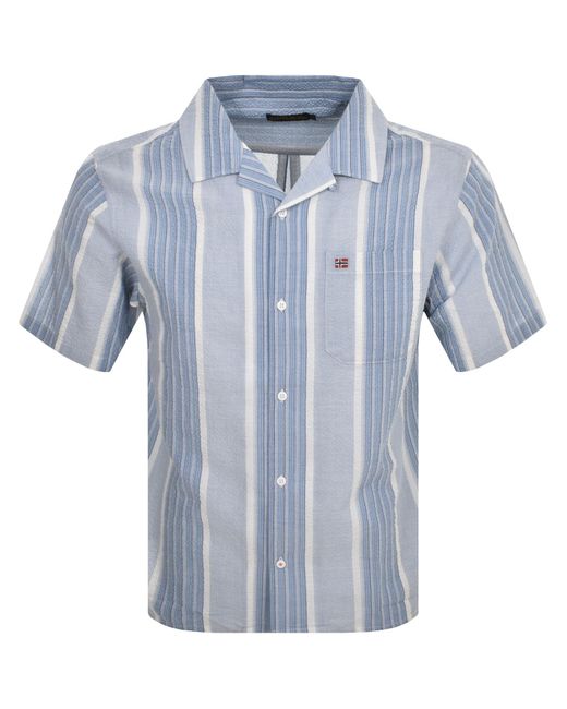 Napapijri Blue G Tulita Short Sleeve Shirt for men