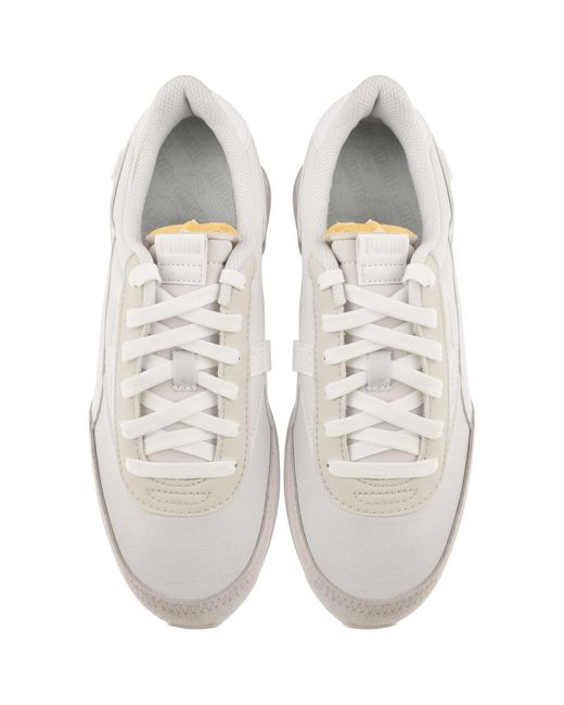 Puma Synthetic Future Rider Play On Trainers In White Gray For Men Lyst
