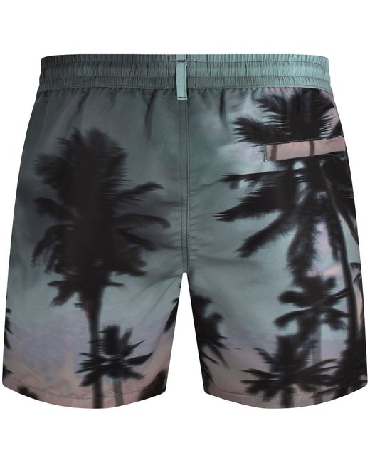 Paul Smith Gray Dusk Palm Swim Shorts for men