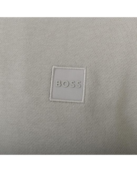 Boss Gray Boss Zetrust Quarter Zip Sweatshirt for men