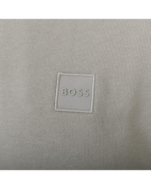 Boss Gray Boss Zetrust Quarter Zip Sweatshirt for men