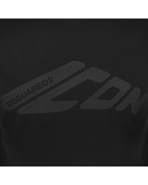 DSquared² Black Loose Fit T Shirt for men