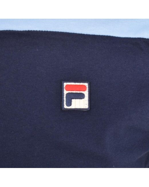 Fila Blue Panelled Polo T Shirt for men