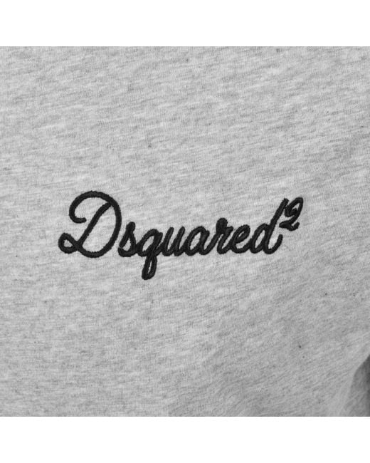 DSquared² Gray Loose Fit T Shirt for men